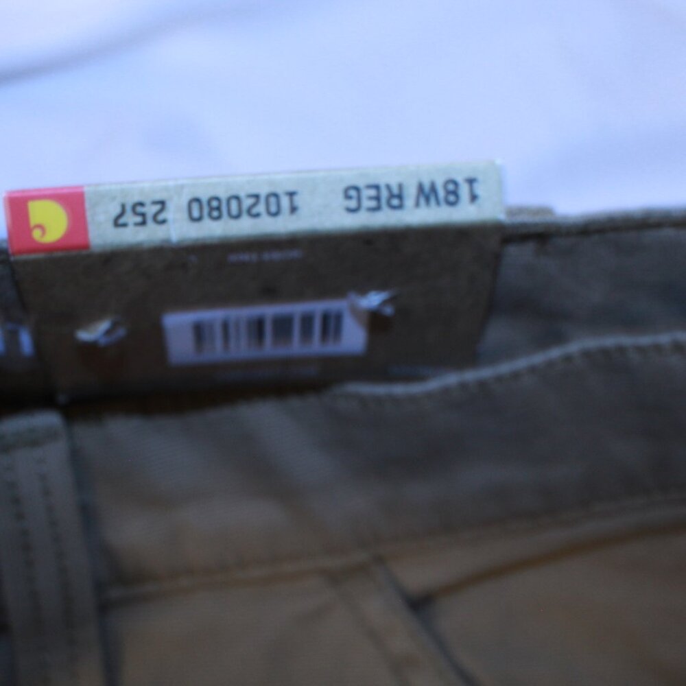 Carhartt Sz 18W Regular Beige Crawford Original Fit Straight Leg Pant 102080-257 - Picture 7 of 8